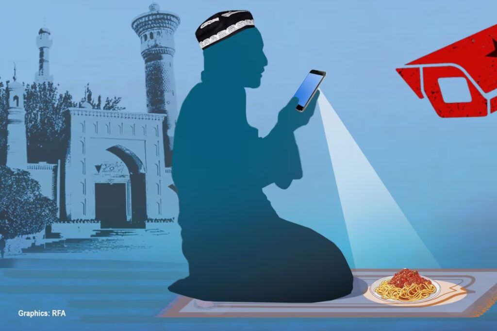 Police say 6 Uyghur residents were taken to the police during home checks aimed at detecting fasting.